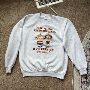 VTG 1994 Jerzees Graphic Sweatshirt “Age Is Like Underwear” – Made in USA